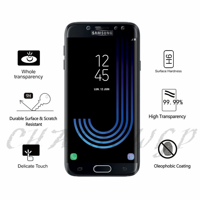 Полноэкранная Защита для Samsung Galaxy J3 J5 J7 Prime A3 A5 2016 2017 A8 2018 закаленное стекло