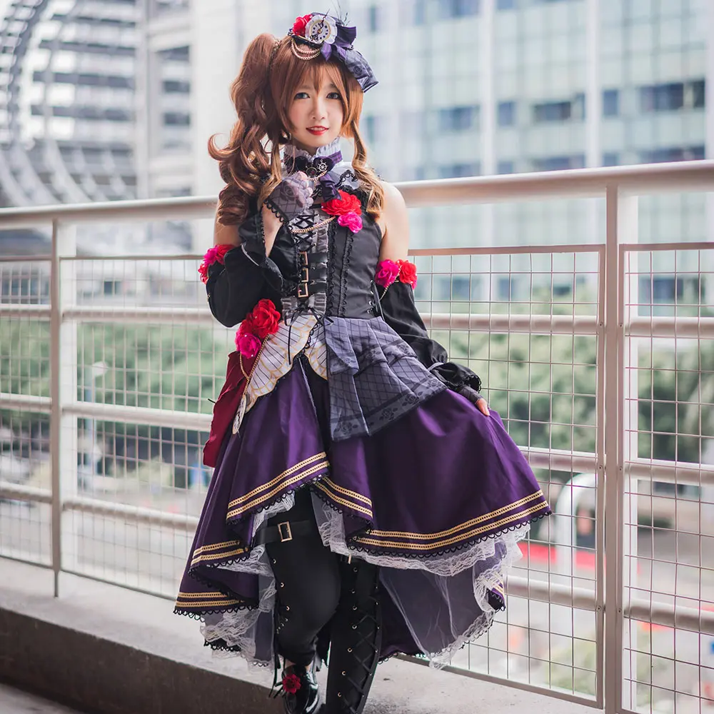 CGCOS Косплей Костюм BanG Dream! Roselia Neo Aspect Lisa Imai Платье Аниме Униформа Хэллоуин