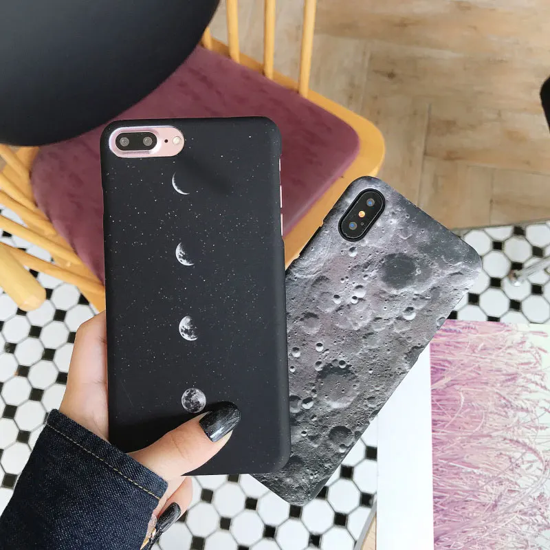 Чехол для телефона Boucho Fashion Space Eclipse of the Moon iPhone XS MAX XR X 7 8 6 6S Plus матовый жесткий чехол
