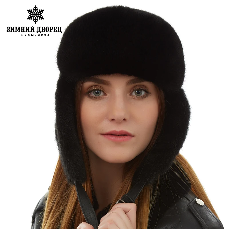 Мужчина шляпа Из Натуральной Кожи Моды кожа Меховая шапка Высший сорт Норки