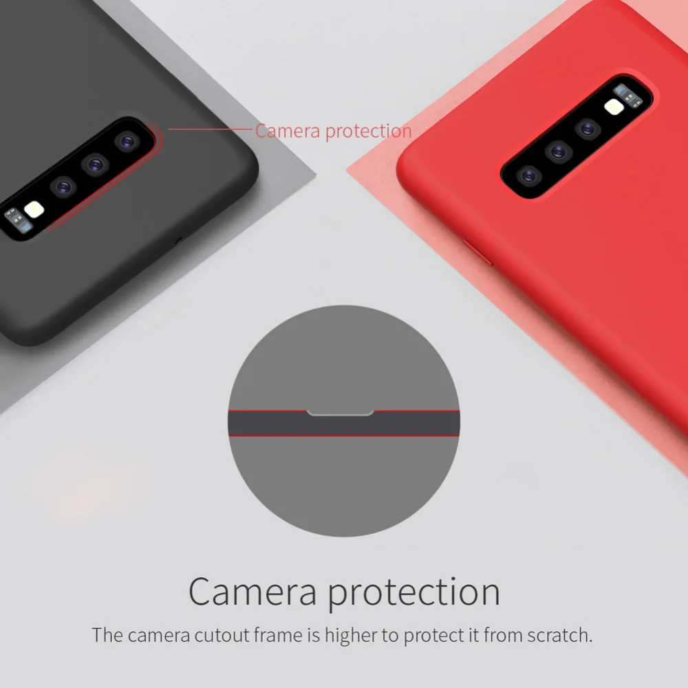 Чехол для Samsung Galaxy S10 NILLKIN FLEX жидкий силиконовый чехол мягкая задняя крышка Plus