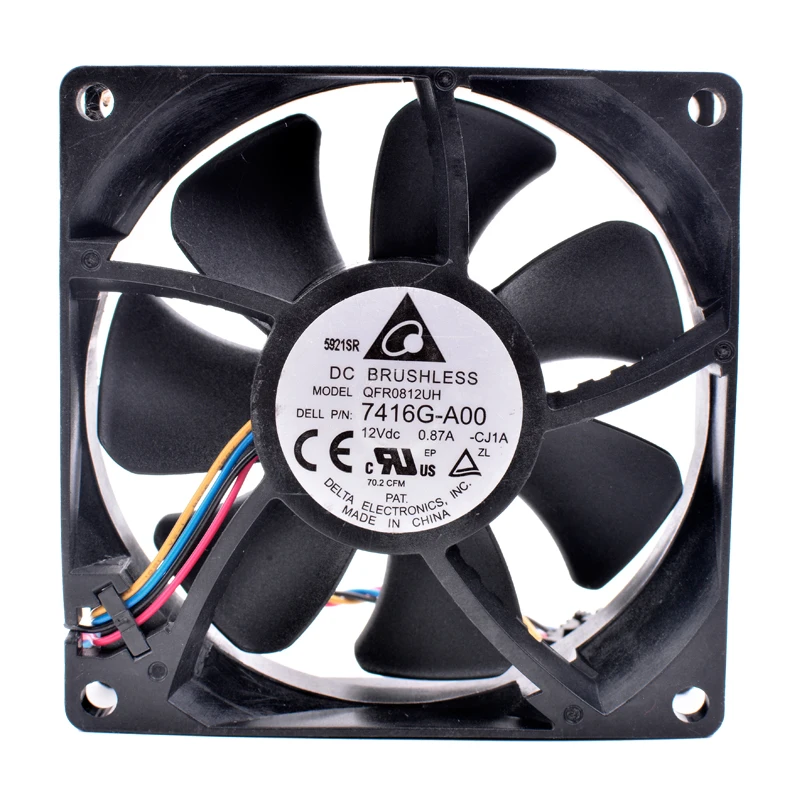 Оригинальный QFR0812UH 7416G-A00 8 см 8025 80 мм вентилятор DC12V 0.87A серверного шасси Процессор