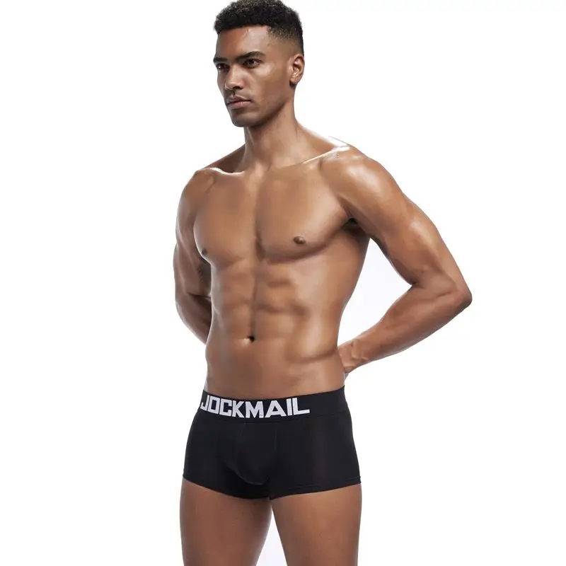 JOCKMAIL, новинка, сексуальное мужское нижнее белье, боксеры, шорты, мужские трусы, дышащие, ледяной шелк, мужские трусы, cuecas, Гей Нижнее белье