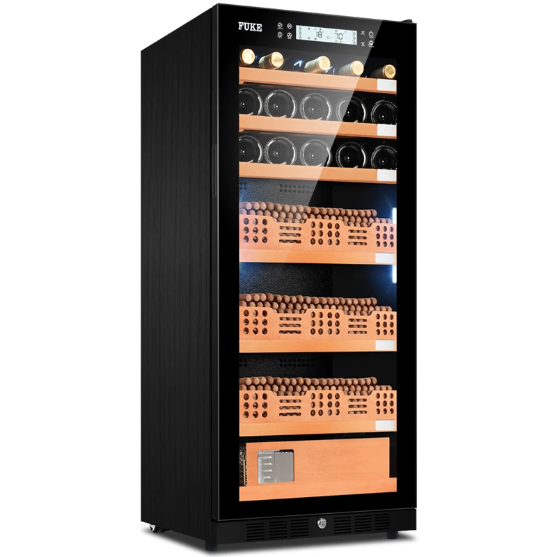 FUKE cigar cabinet humidor led light Cooler Humidor Cabinet Wine Cigar FK-48CW2 |