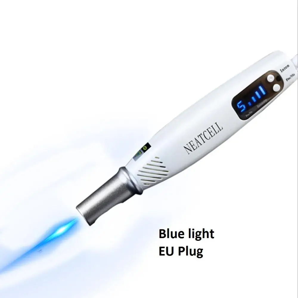 Blue light EU Plug Прямая поставка, лазерная пикосекундная ручка, удаление веснушек, татуировок, моль, темное пятно, пигмент для бровей, лазерная машина для лечения акне, уход за кожей - Цвет: Blue light EU Plug