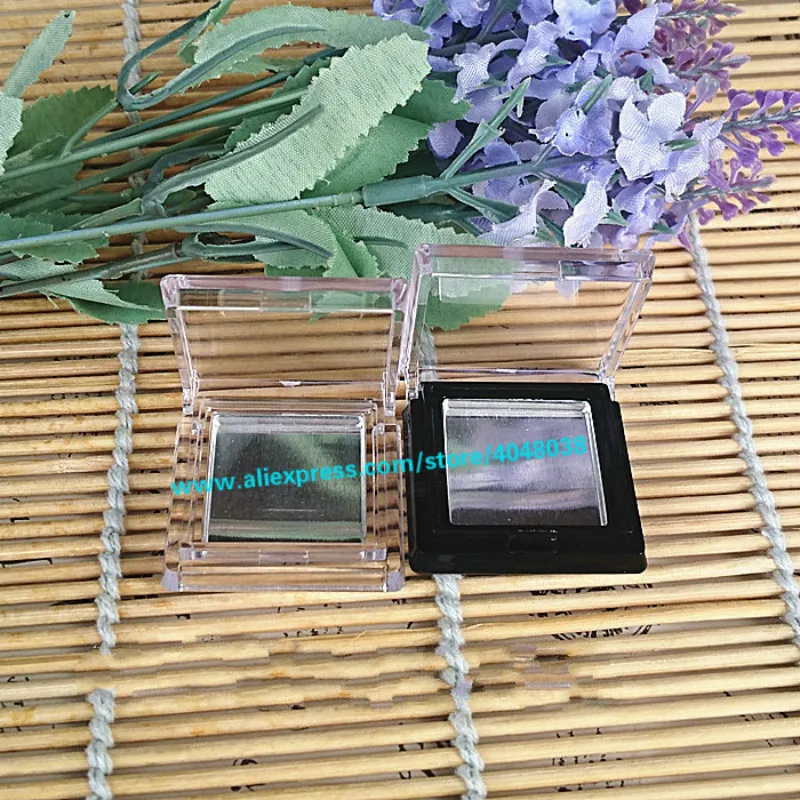 100 шт./лот DIY маленькая квадратная Румяна контейнеры пластиковые пустые тени для