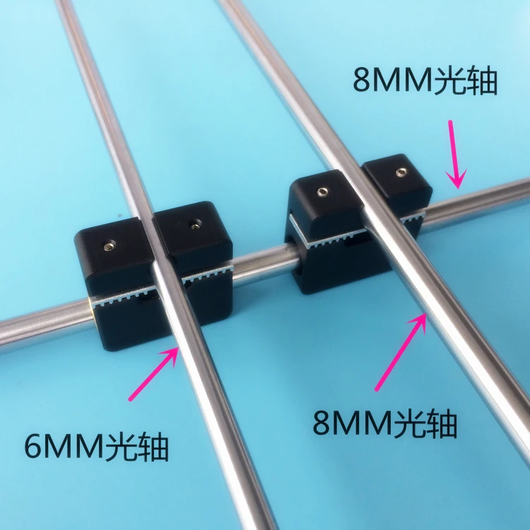 

3D printing parts Ultimaker2 aluminum alloy cross slider with belt buckle For 8MM Smooth Shaft