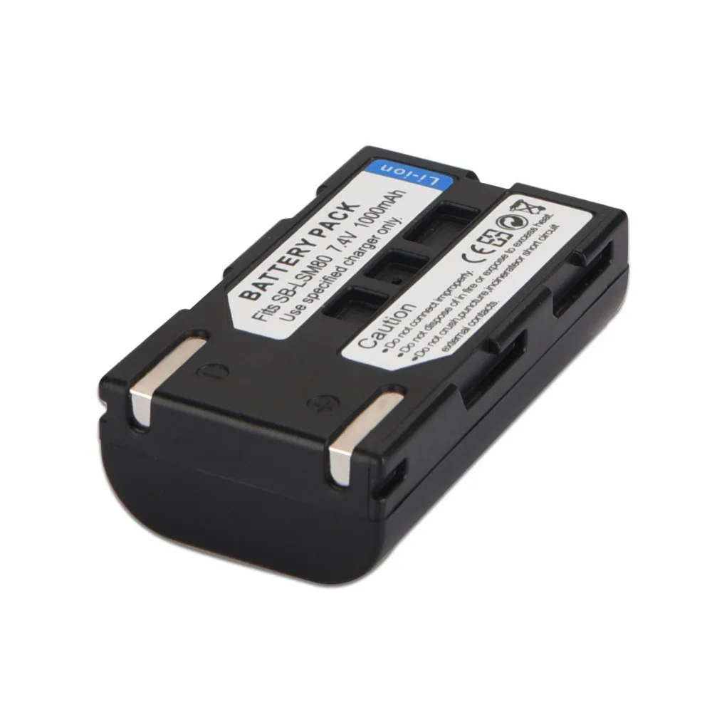 1000 мА/ч, SB-LSM80 SB LSM80 запасная часть для Батарея Batteria для samsung VP DC161 DC163 DC165WB DC565WBi DC563i SC-D351 SC-D353
