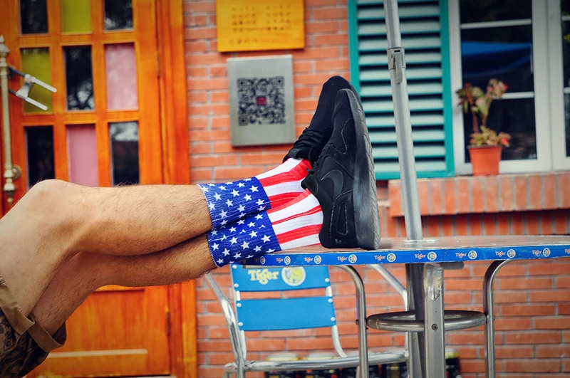 Американский флаг печати Дизайн Носки для девочек | Мужская одежда