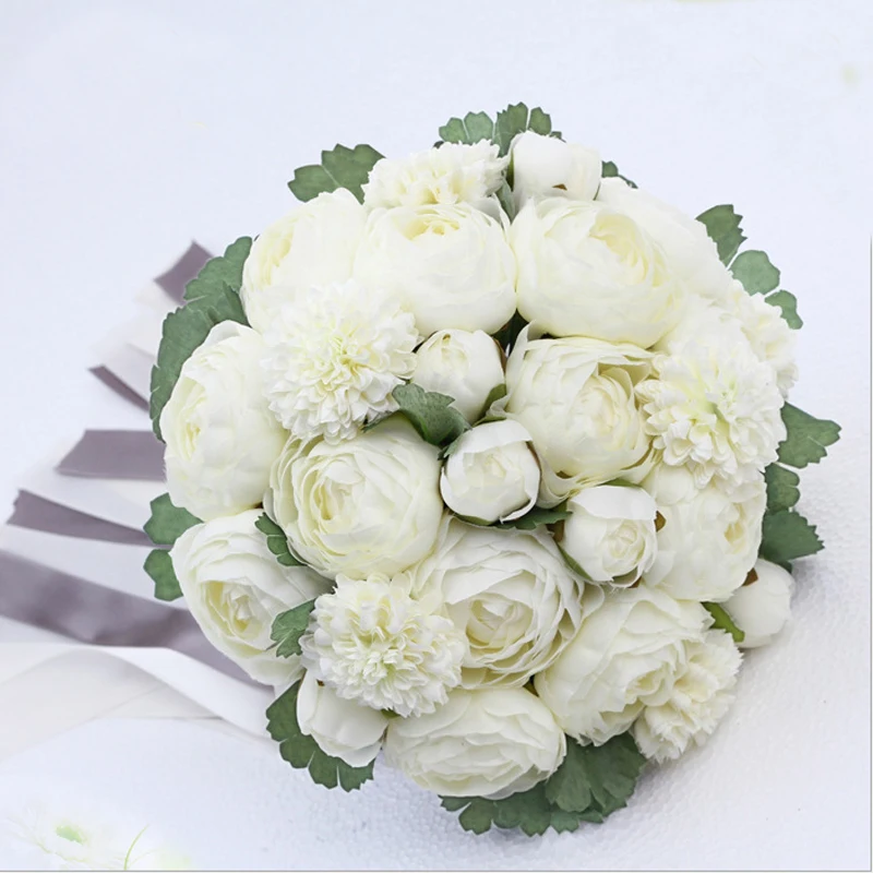 Свадебный букет подружки невесты ручной работы букеты для искусственные пионы