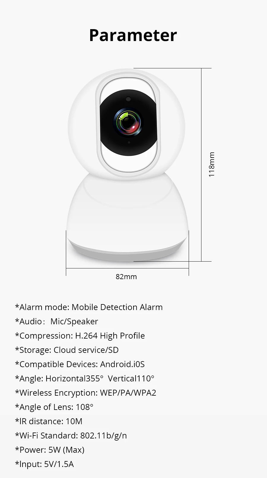 Tuya WiFi CCTV камера 1080P Интерком стандарт ONVIF Умный дом Охранная сигнализация