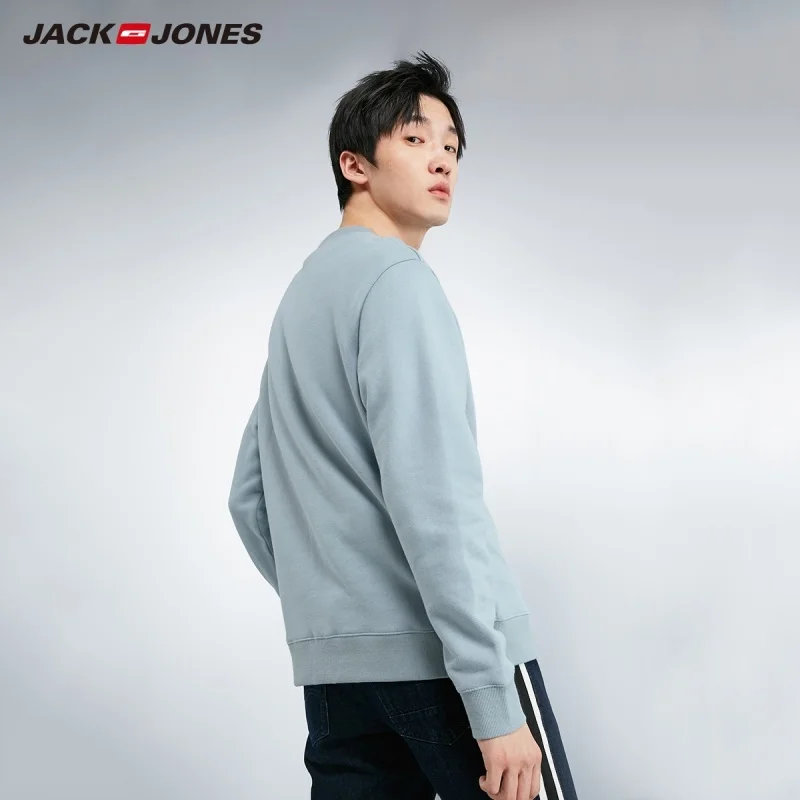 Мужская Спортивная Толстовка JackJones однотонная толстовка из 100% хлопка с круглым