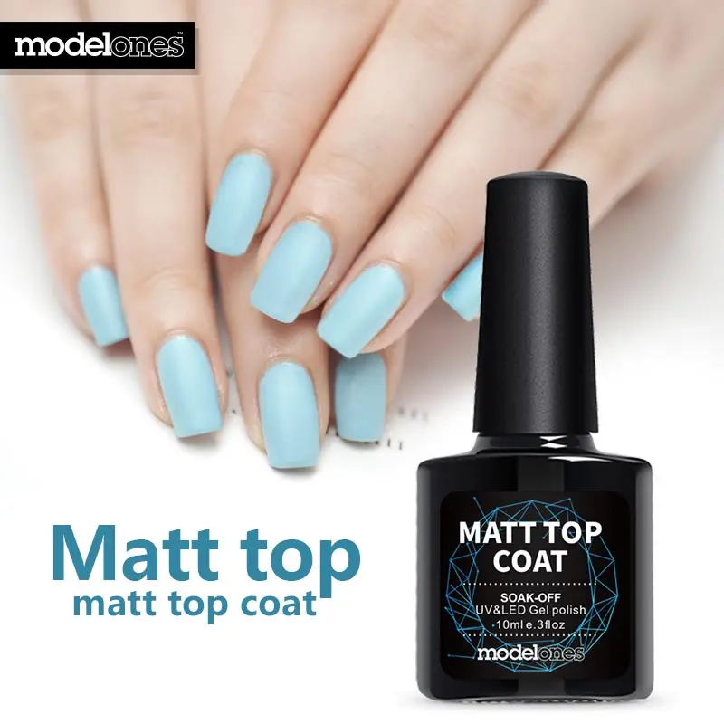 Modelones 10 мл матовый верхнее покрытие Гель лак для ногтей дизайна кончики покрытия