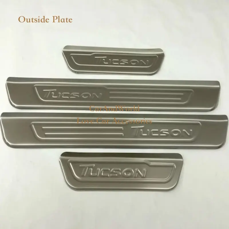 Для Hyundai Tucson 2015 2016 2017 внутренняя внешняя накладка из нержавеющей стали Накладка