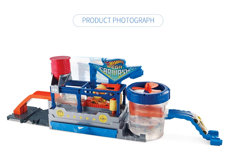 Hot Wheels машинка трек город Мега Автомобильная моечная станция с литья под давлением Цвет Сменные автомобильные Развивающие игрушки для детей подарок FTB66