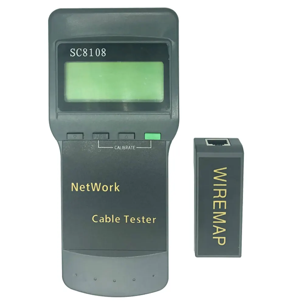 SC8108 Портативный ЖК-тестер сети метр и LAN телефонный кабель тестер и метр с ЖК-дисплеем RJ45