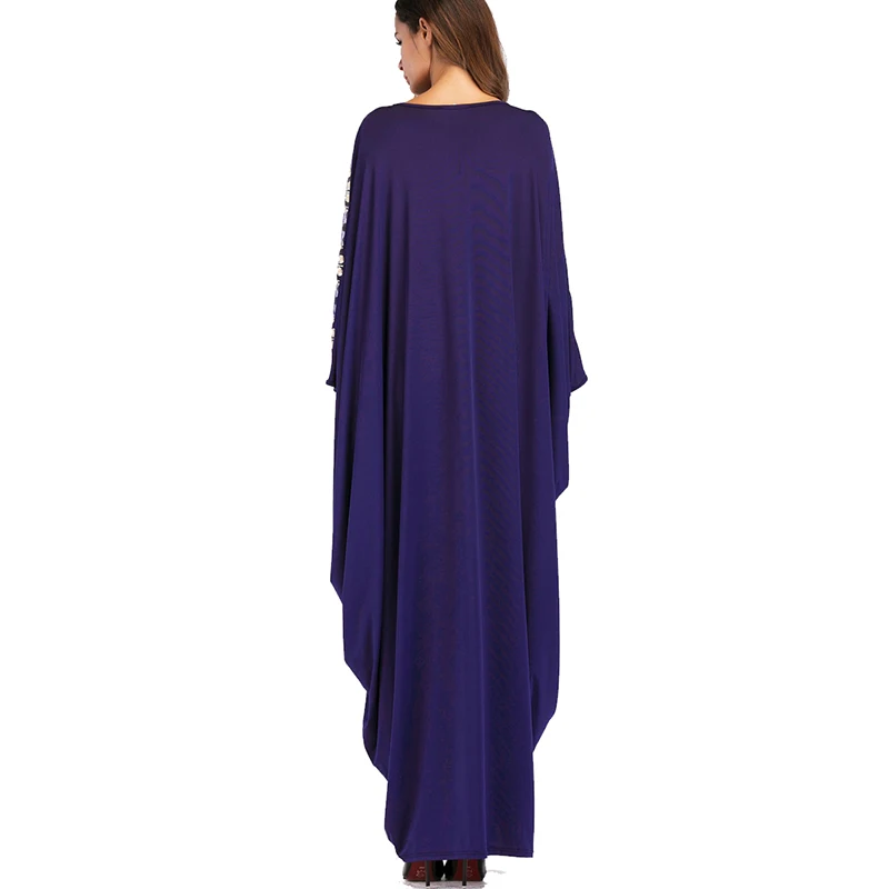 

BOHOWAII Fashion Abaya Bat Sleeve Muslim Dress Caftan Dubai Women Ramadan Long Sleeve Loose Robe Musulmane Longue