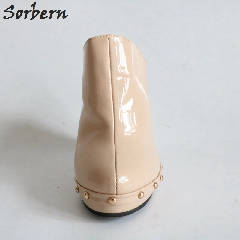 Sorbern/женские туфли-лодочки телесного цвета туфли на танкетке и высоком каблуке с