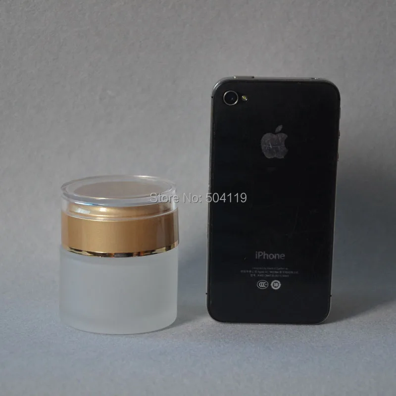 Косметическая стеклянная бутылочка для крема контейнер 50 г косметики