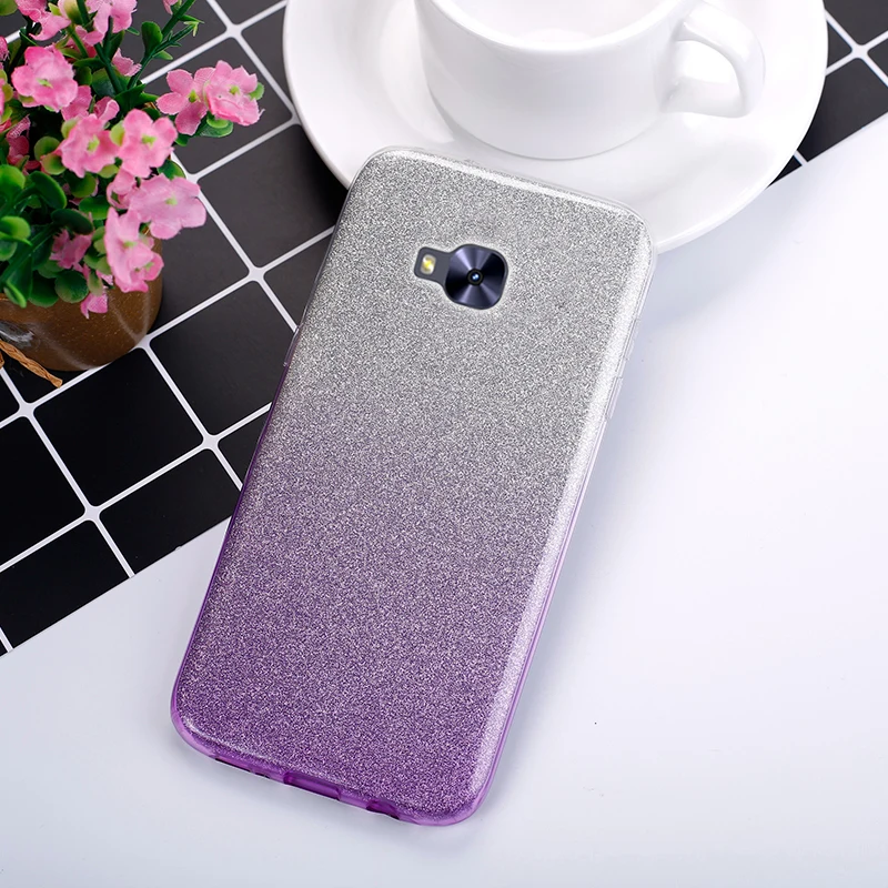 Чехол Zenfone 4 Selfie ZD553KL ZD552KL ультратонкий Блестящий силиконовый чехол из ТПУ для Asus