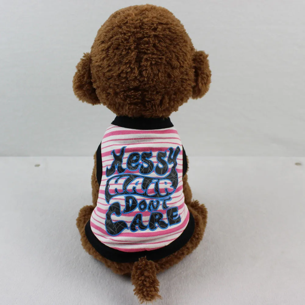 Одежда для домашних животных футболка собак красный костюм в полоску весенне