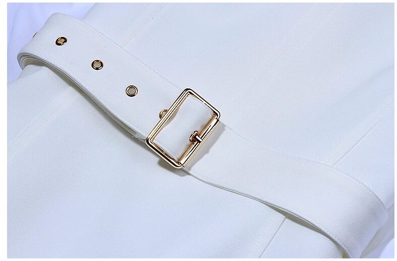 Runway High Quality Dress Suits Women 2021 New Arrival White Black Blazers Jacket and Dress Suits Business Wear Office Lady Set