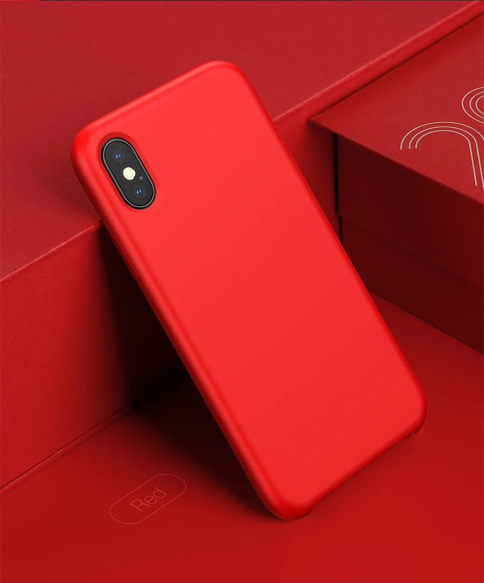Роскошный жидкий силиконовый чехол Baseus для iPhone Xs Max, ультратонкий, гладкий Чехол карамельного цвета для iPhone Xs Max XR, чехол для телефона
