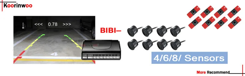 Koorinwoo 13 мм плоский Стоянкы Автомобилей Автомобиля Сенсор 16,5 мм отверстие комплект зуммер 4/6/8 Сенсор s обратный зонд Индикатор оповещения Системы