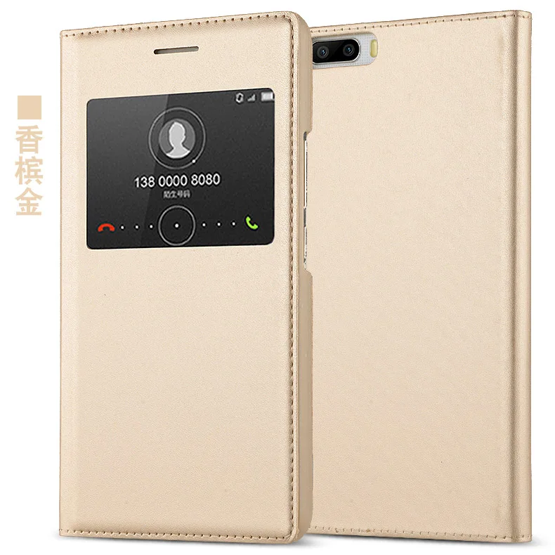 Huawei Honor 6 plus, 5,5 дюймов, Жесткий Чехол-держатель, чехол для huawei Honor 6 plus, кожаный чехол для телефона, чехол-книжка - Цвет: Gold