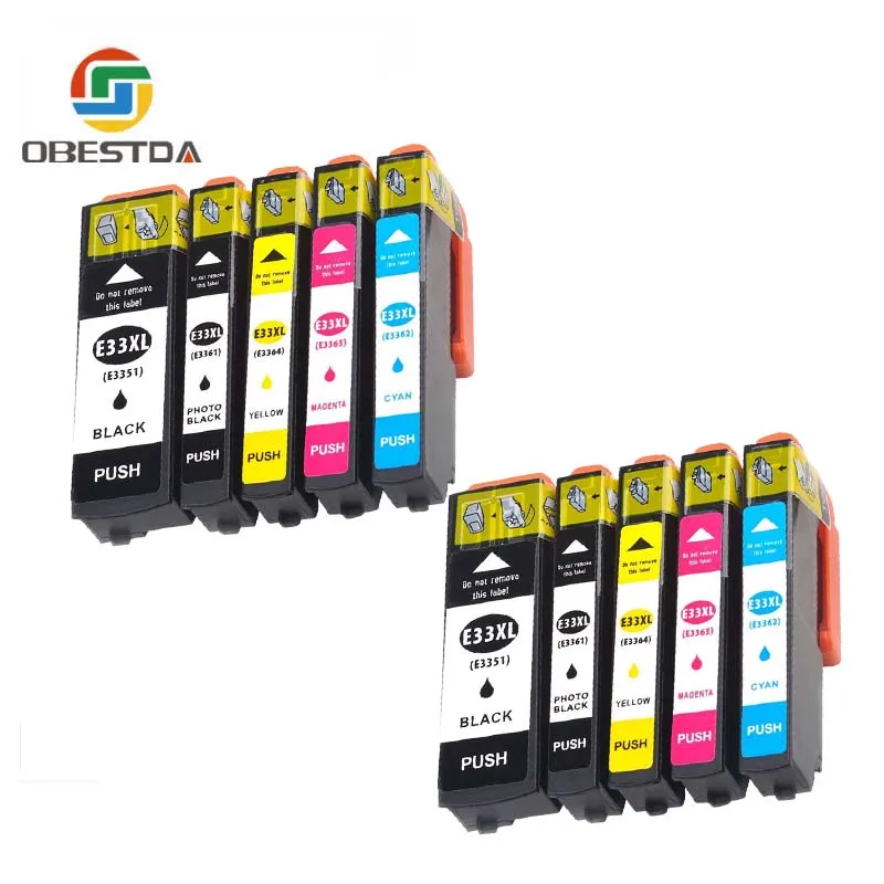 2set Obestda EPSON совместимый 33XL 33 чернильный картридж для T3351 T3361 Expression Premium XP 530 540 630 640 635 645 830 900 принтер - Цвет: 2set