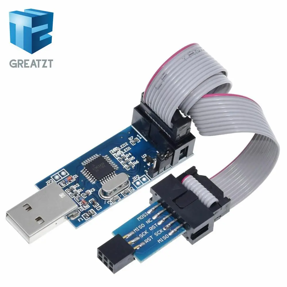 1LOT New USBASP USBISP AVR Programmer USB ISP ASP ATMEGA8 ATMEGA128 Support Win7 64K|avr programmer|usb ispisp programmer |