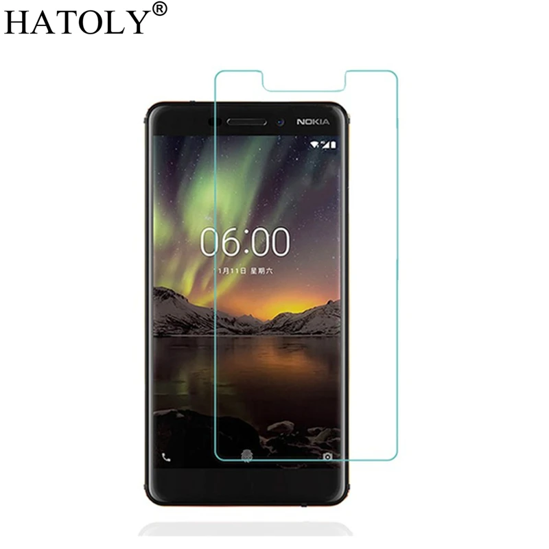 2 шт закаленное стекло для телефона Nokia 6,1 TA-1043 Защитная пленка для Nokia 6,1 пленка для Nokia 6 стекло HATOLY