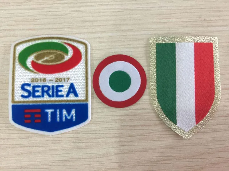 Патчи на кружки Calcio 16 17 Italian с красным ободком Scudetto 3 шт.|patch scudetto|scudetto patchpatch serie a |