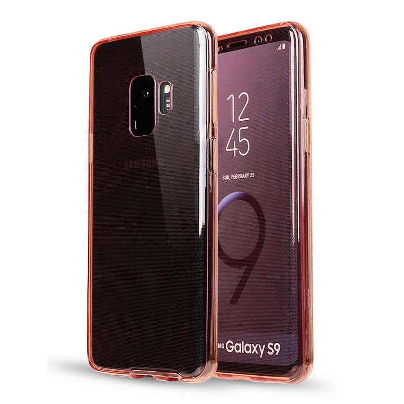 Rose 360 полный охват передний, Задний защитный мягкий чехол для samsung Примечание 10 Pro 9 S10 S9 S8 плюс A7 A6 A8 A9 J4 J6 Prime A50 A70 - Цвет: Rose