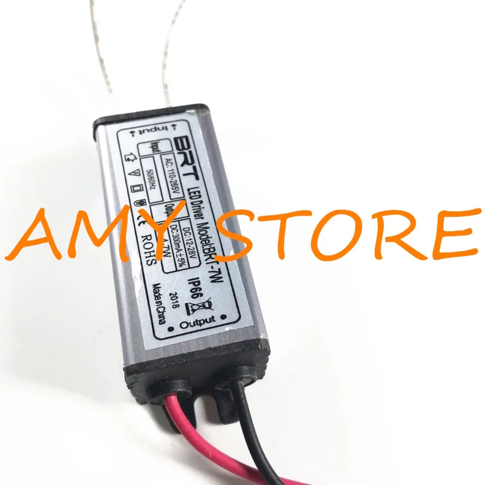 AC 110 265V DC 12 28V 300mA IP66 драйвер питания для 4 7x1W светодиодные полосы света|ac dc 300ma|power ac