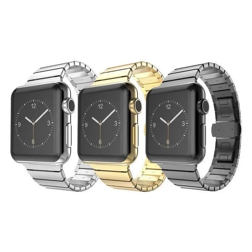 Ремешок из нержавеющей стали для Apple Watch Band 40 мм 44 38 42 Бабочка Пряжка металлический