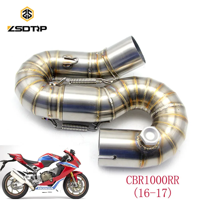 

ZSDTRP Модифицированная выхлопная труба для мотоцикла CBR1000RR средняя труба 2016-2017 выхлопная труба из нержавеющей стали CBR1000RR выхлопная труба