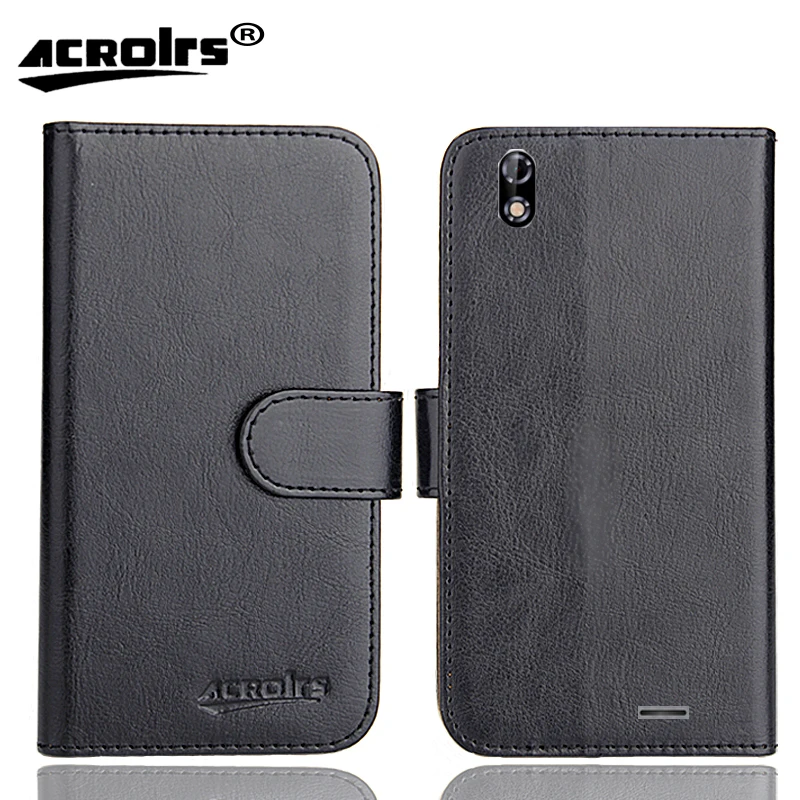 

DENVER SDQ-55024 Case 6 Colors Flip Soft Leather Crazy Horse Phone Cover Stand Function Cases Credit Card Wallet