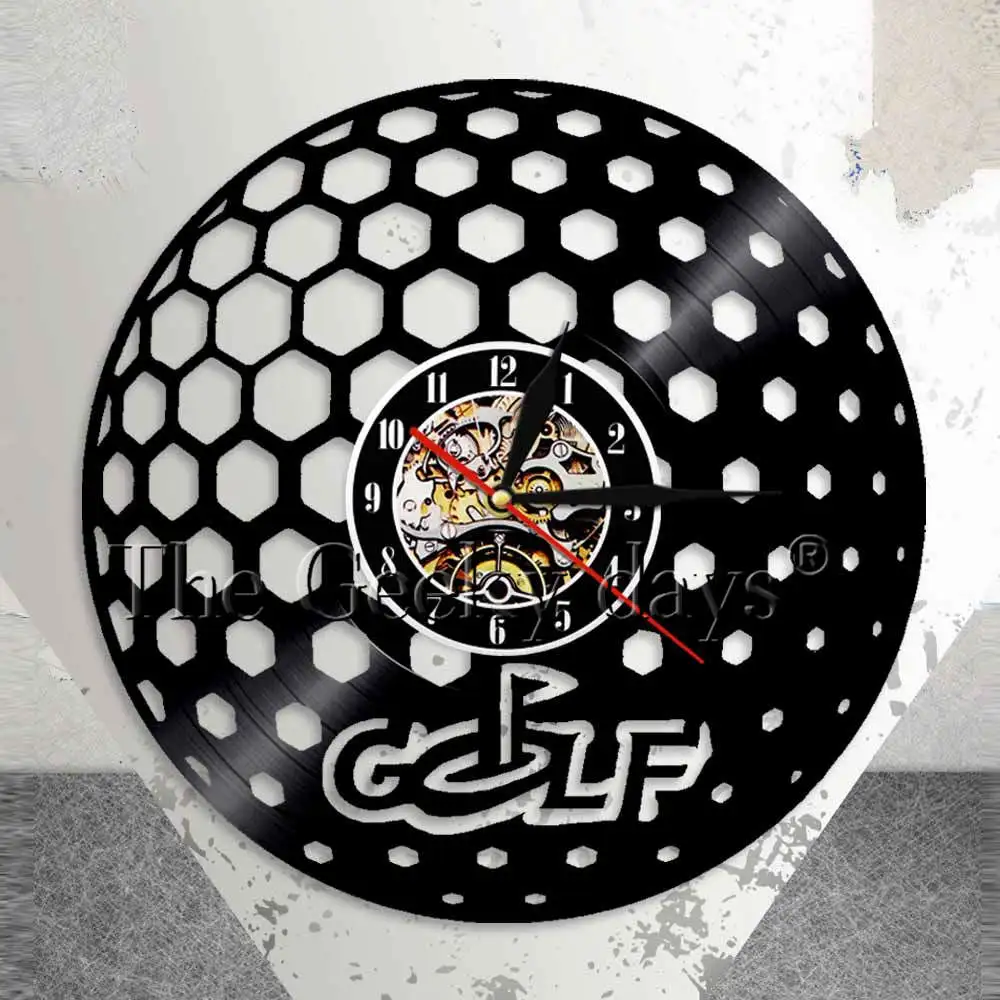 Мяч для гольфа настенные часы Glof Club винтажные художественные виниловые игры в