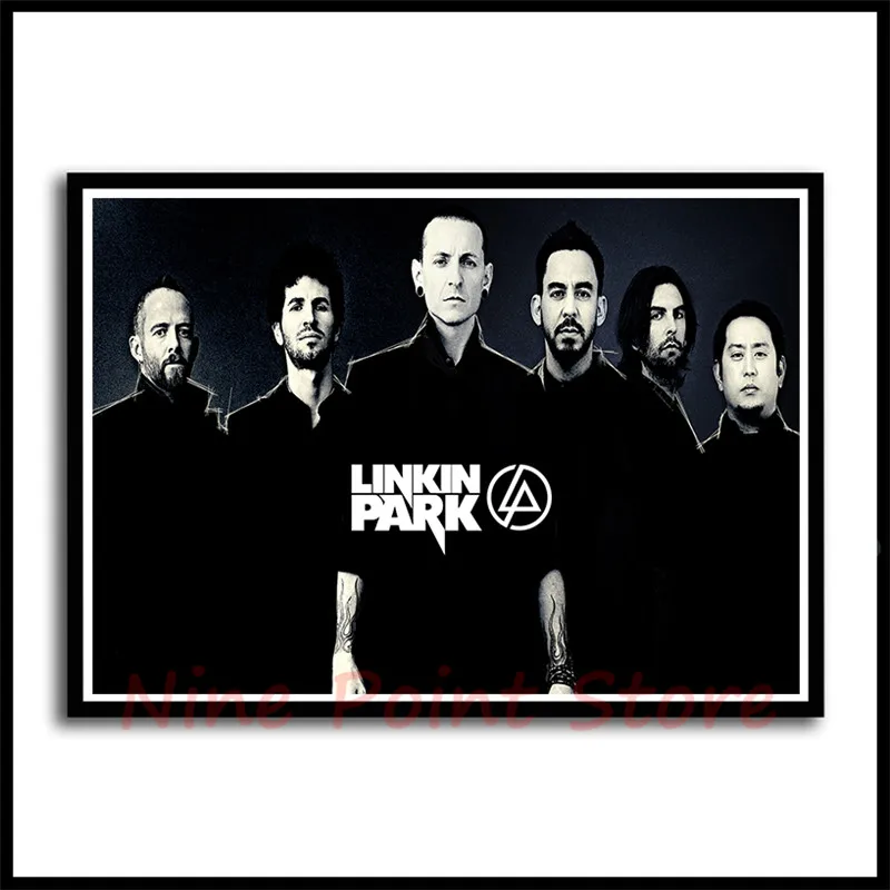 Рок-Группа Linkin Park с белым покрытием бумажные плакаты постер для бара/Кафе Ретро плакат декоративной живописи бескаркасные