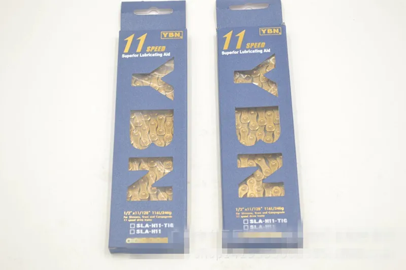 

YBN Bike Hollow Chains MTB Mountain Road Bike Chians 11 Speed Bicycle Chain 116 Links Gold For SHIMANO SRAM System