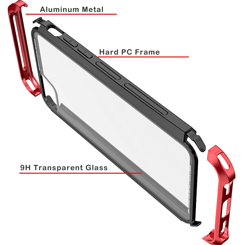 Чехол для iphone X XR XS Max металлический бампер Роскошный Алюминиевый 7 8 Plus 6 6s plus