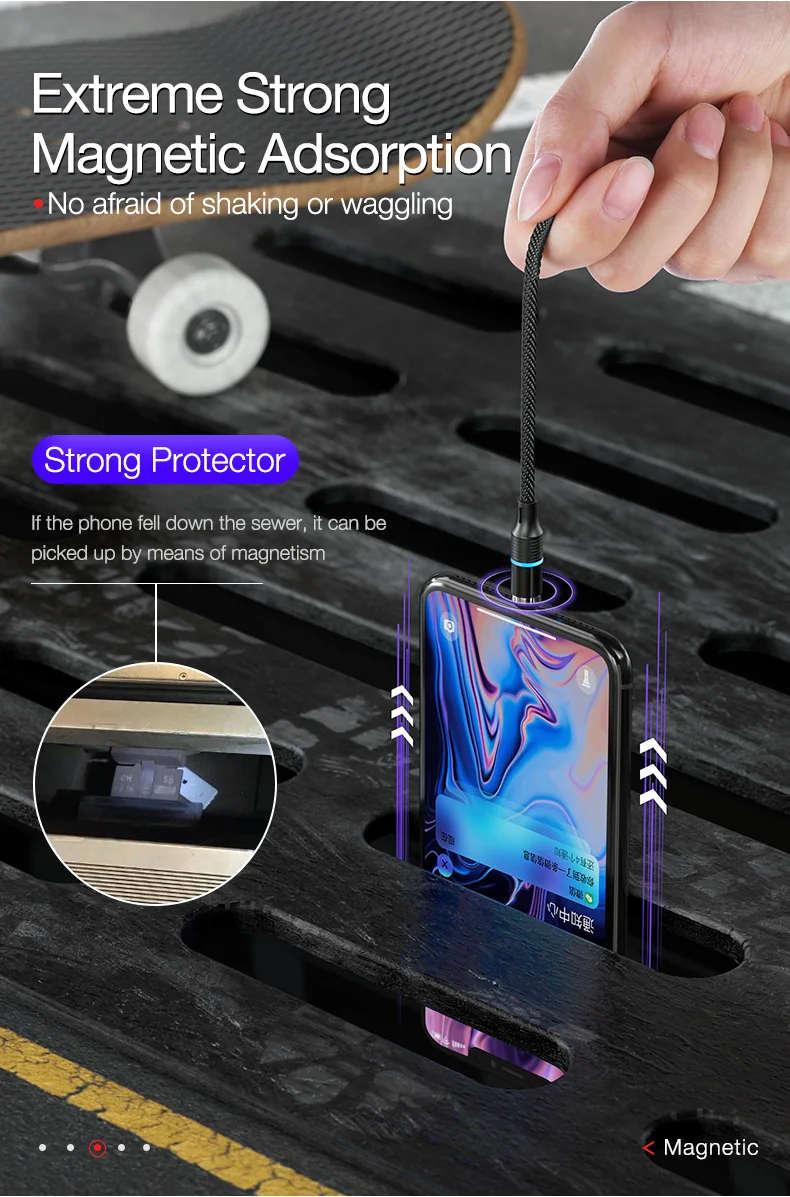 Cafele Магнитный Micro USB кабель для iPhone samsung type-c зарядный Магнитный зарядный адаптер usb type C кабели для мобильных телефонов
