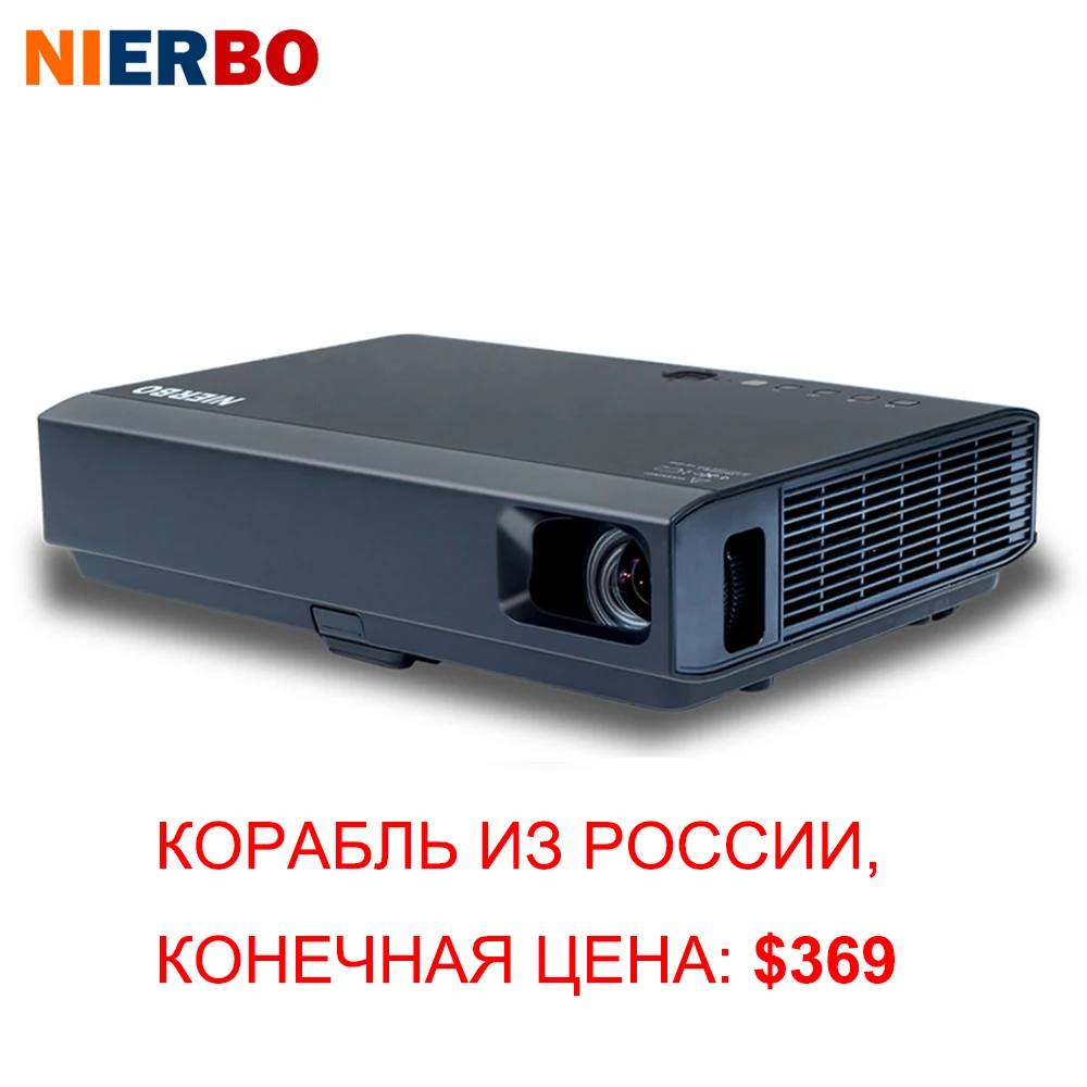 NIERBO DLP Android проектор 3D 1080 P Беспроводной Портативный 3500 люмен для дома Кино снаружи