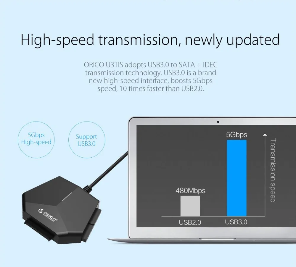 Жесткий диск ORICO 2 5/3 5 дюйма SATA и IDE с кабелем USB3.0 для компьютера ноутбука MacOS Windows