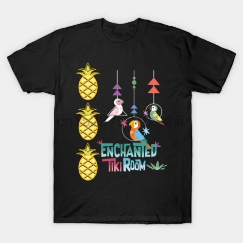 Enchanted Tiki Room Мужская черная футболка|Мужские футболки| |