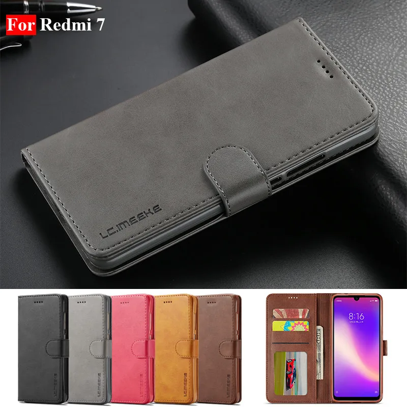 Чехол для Redmi 7, кожаный винтажный Чехол-кошелек s для Funda, Xiaomi Redmi 7, чехол s, флип-чехол для телефона, на Xiaomi Redmi 7, чехол с магнитной застежкой 7
