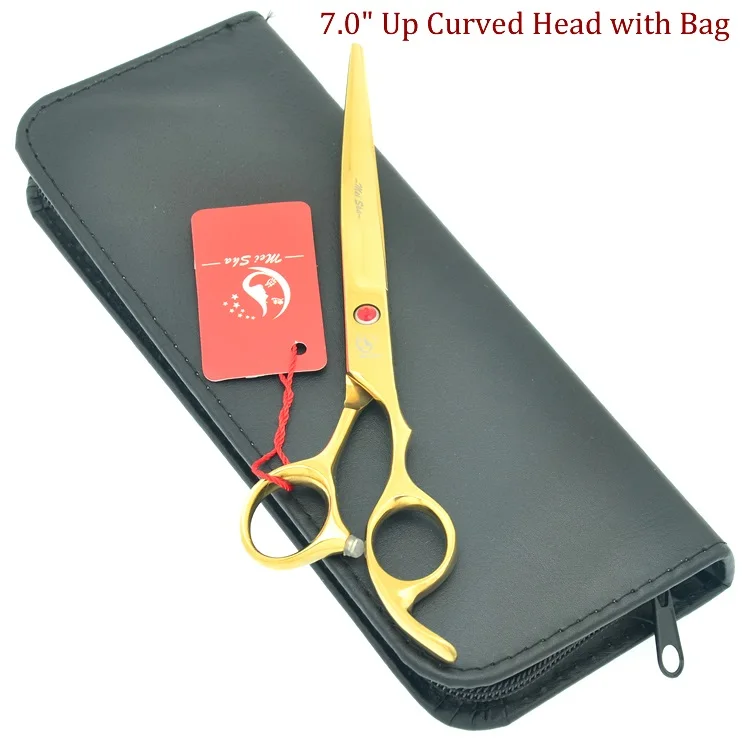 HB0096 with bag Meisha ножницы для ухода за домашними животными набор " Япония 440c ножницы для стрижки собак Щенок профессиональные режущие и изогнутые и истончающие ножницы HB0217 - Цвет: HB0096 with bag