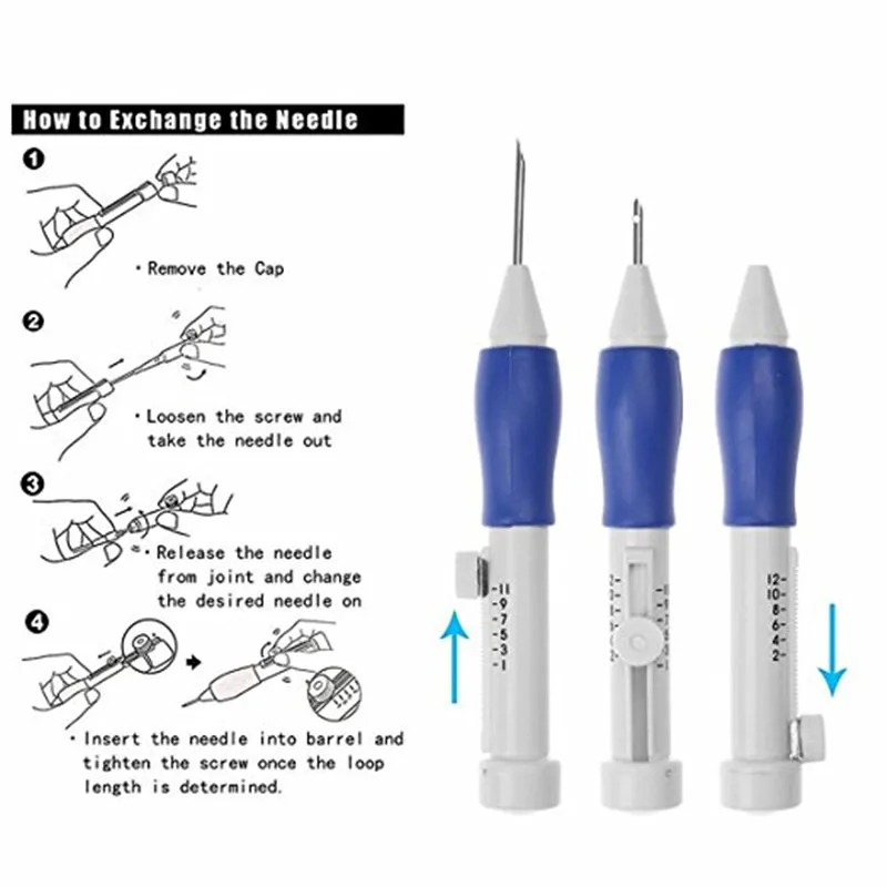 Магия вышивки ручка удар набор игл Craft нитки для тыкать крест инструмент
