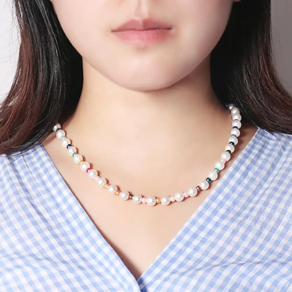 Ожерелье женское из круглых жемчужин 8 мм 2019 | Украшения и аксессуары